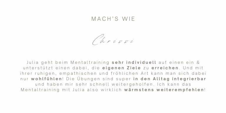 Feedback Mentaltraining